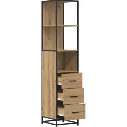 vidaXL Badkamermeubelset Artisan Eiken 35 x 37,5 x 166 cm Bewerkt hout