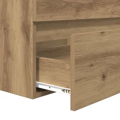 vidaXL Badkamermeubelset 2 st Ambachtelijke Eik en Wit 42 x 39 x 45 cm