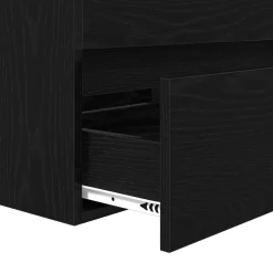 vidaXL Badkamermeubelset 2 st Zwarte Eik en Wit 42 x 39 x 45 cm