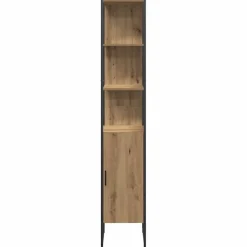 vidaXL Badkamermeubelset 4 st Bruin 33 x 33 x 185,5 cm Bewerkt hout