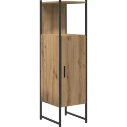 vidaXL Badkamermeubelset 4 st Bruin 33 x 33 x 185,5 cm Bewerkt hout