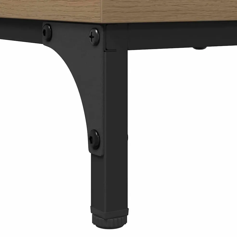 vidaXL Badkamermeubelset 2 st Artisan Eiken Geperst Hout en Metaal