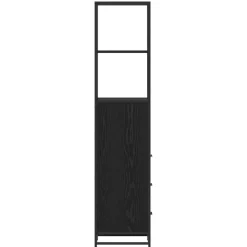 vidaXL Badkamermeubelset Zwart Eiken 35 x 37,5 x 166 cm Bewerkt hout