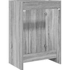 vidaXL Badkamer Onder Wasbak Kast Grijs Sonoma 56 x 37,5 x 81 cm
