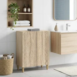 vidaXL Badkamer Opbergkast DELFT Sonoma Eiken 59,5 x 31 x 80 cm