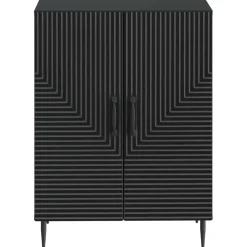 vidaXL Badkamer Opbergkast HAARLEM Zwart 59,5 x 31 x 80 cm