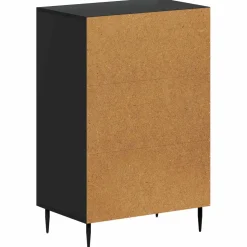 vidaXL Badkamer Opbergkast HAARLEM Zwart 59,5 x 31 x 80 cm