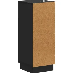 vidaXL Badkamer Opbergkast HOORN Zwart 30 x 31 x 77 cm Bewerkt hout