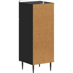 vidaXL Badkamer Opbergkast HAARLEM Zwart 30 x 31 x 80 cm Bewerkt hout