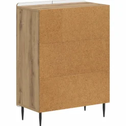 vidaXL Badkamer Opbergkast ZWOLLE Artisanaal eiken 59,5 x 31 x 79,5 cm
