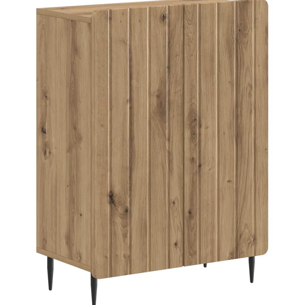 vidaXL Badkamer Opbergkast ZWOLLE Artisanaal eiken 59,5 x 31 x 79,5 cm