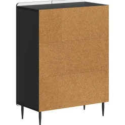 vidaXL Badkamer Opbergkast ZWOLLE Zwart 59,5 x 31 x 79,5 cm