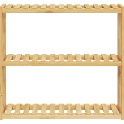 vidaXL Badkamerrek 3-laags wandmontage 60x15x54 cm bamboe