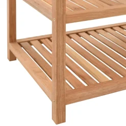 vidaXL Badkamerrek 65x40x55 cm massief walnotenhout