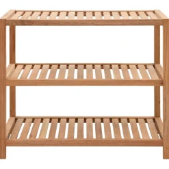 vidaXL Badkamerrek 65x40x55 cm massief walnotenhout