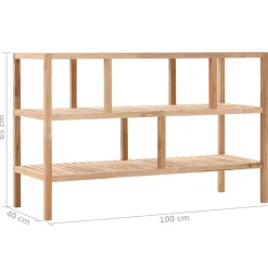 vidaXL Badkamerrek 100x40x65 cm massief walnotenhout