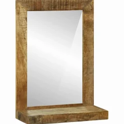 vidaXL Badkamer Spiegel Bruin 50 x 22 x 70 cm Massief Mango Hout