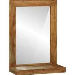 vidaXL Badkamer Spiegel Bruin 50 x 22 x 70 cm Massief Acaciahout