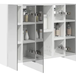 vidaXL Badkamer spiegelkast Wit 60 x 14,5 x 50 cm Bewerkt hout