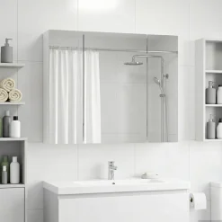 vidaXL Badkamer spiegelkast Wit 60 x 14,5 x 50 cm Bewerkt hout