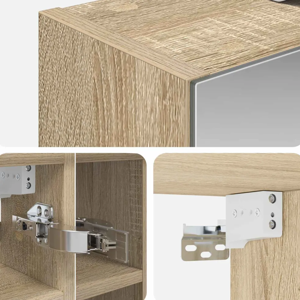 vidaXL Badkamer spiegelkast Sonoma Eiken 60 x 14,5 x 50 cm