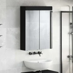 vidaXL Badkamer spiegelkast TULUM Beton Grijs 60 x 16,5 x 78 cm