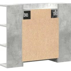 vidaXL Badkamerspiegelkast 80x20,5x64 cm bewerkt hout betongrijs