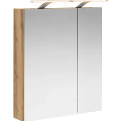 vidaXL Badkamer spiegelkast Artisanaal eiken 60 x 14,5 x 70 cm