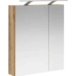 vidaXL Badkamer spiegelkast Artisanaal eiken 60 x 14,5 x 70 cm