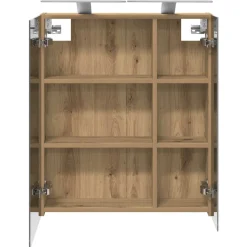 vidaXL Badkamer spiegelkast Artisanaal eiken 60 x 14,5 x 70 cm