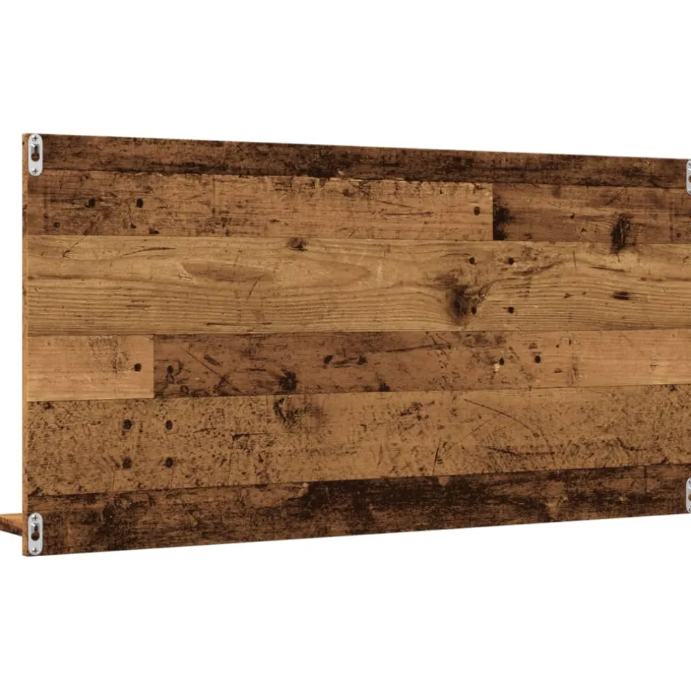 vidaXL Badkamerspiegelkast 90x11x45 cm bewerkt hout oud houtkleurig