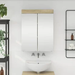 vidaXL Badkamer spiegelkast TULUM Sonoma Eiken 60 x 16,5 x 78 cm