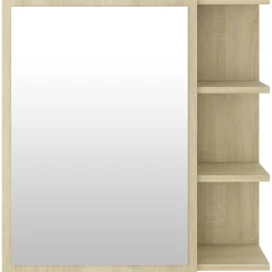 vidaXL Badkamerspiegelkast 62,5x20,5x64 cm bewerkt hout sonoma eiken