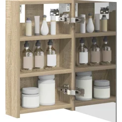 vidaXL Badkamer spiegelkast Sonoma Eiken 30 x 10,5 x 50 cm