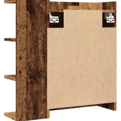 vidaXL Badkamerspiegelkast 62,5x20,5x64cm bewerkt hout oud houtkleurig