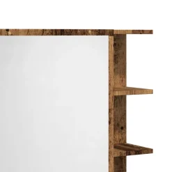 vidaXL Badkamerspiegelkast 62,5x20,5x64cm bewerkt hout oud houtkleurig