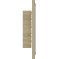 vidaXL Badkamerspiegel LED 40x8,5x37 cm acryl sonoma eikenkleurig