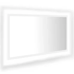 vidaXL Badkamerspiegel LED 80x8,5x37 cm acryl wit