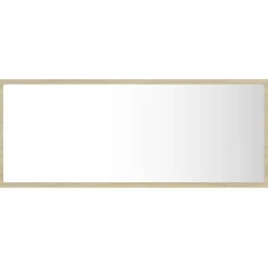 vidaXL Badkamerspiegel LED 100x8,5x37 cm acryl sonoma eikenkleurig