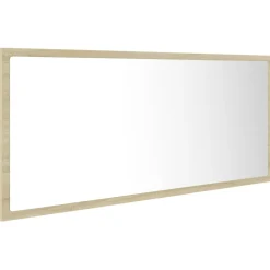 vidaXL Badkamerspiegel LED 100x8,5x37 cm acryl sonoma eikenkleurig
