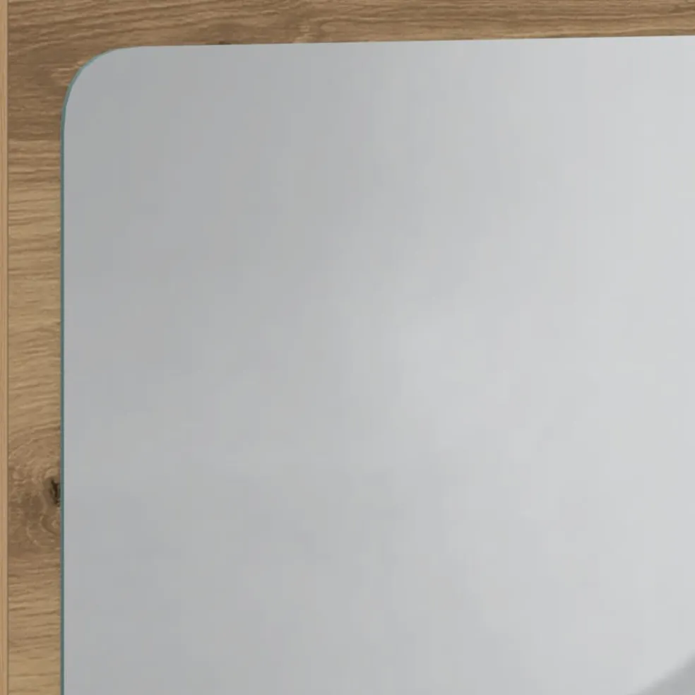 vidaXL Badkamerspiegel met LED 60x8,5x38 cm artisanaal eikenkleurig
