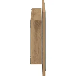 vidaXL Badkamerspiegel met LED 60x8,5x38 cm artisanaal eikenkleurig