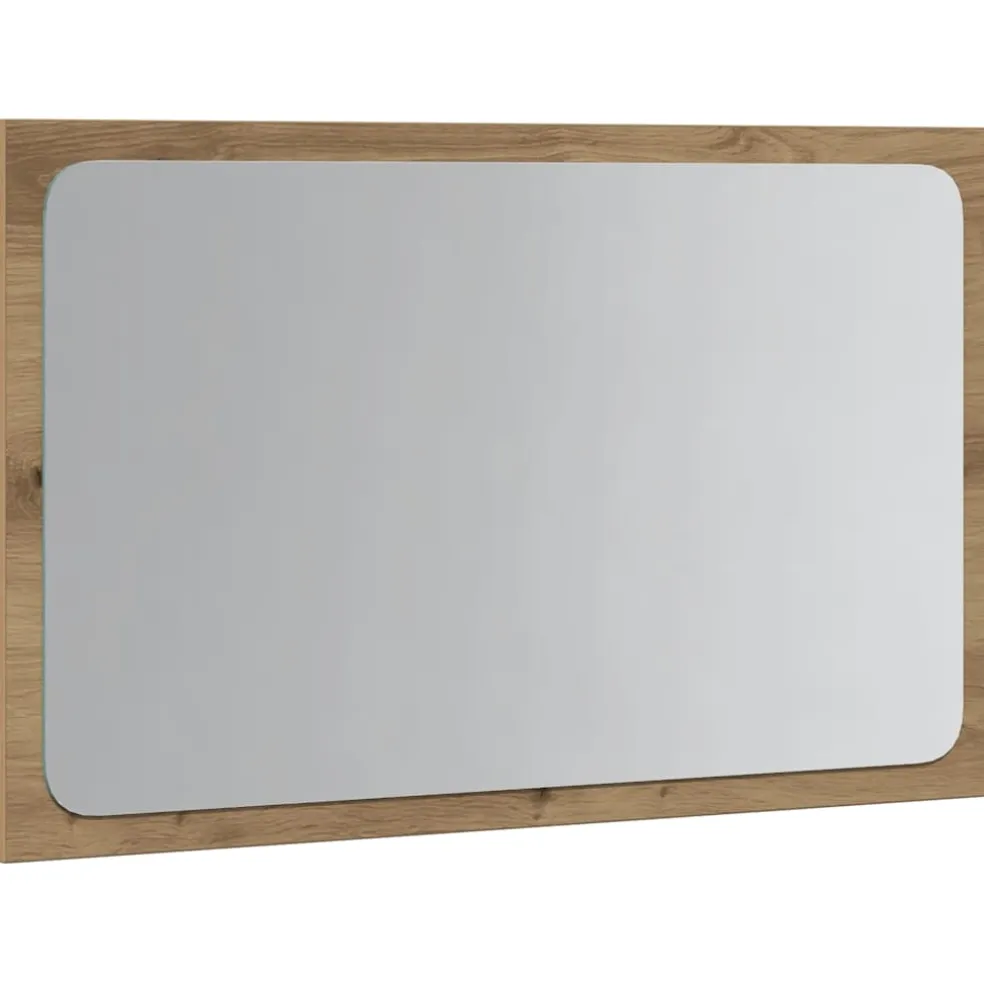 vidaXL Badkamerspiegel met LED 60x8,5x38 cm artisanaal eikenkleurig