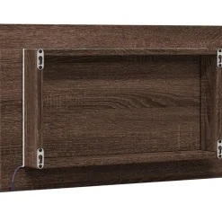 vidaXL Badkamerspiegel met LED 60x8,5x38 cm bewerkt hout bruin eiken