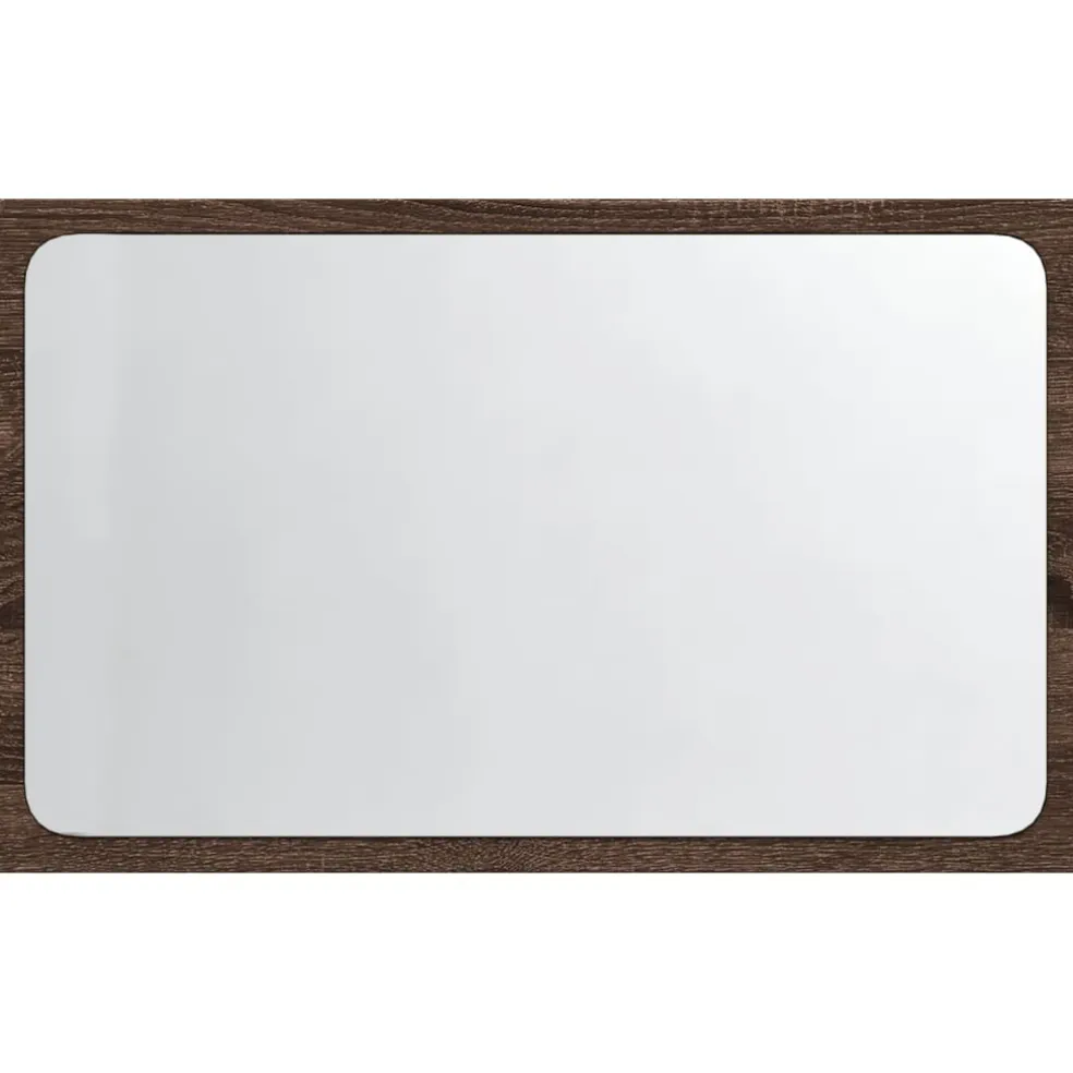 vidaXL Badkamerspiegel met LED 60x8,5x38 cm bewerkt hout bruin eiken