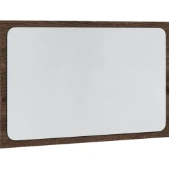 vidaXL Badkamerspiegel met LED 60x8,5x38 cm bewerkt hout bruin eiken