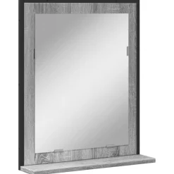vidaXL Badkamerspiegel met schap 50x12x60 cm hout grijs sonoma eiken