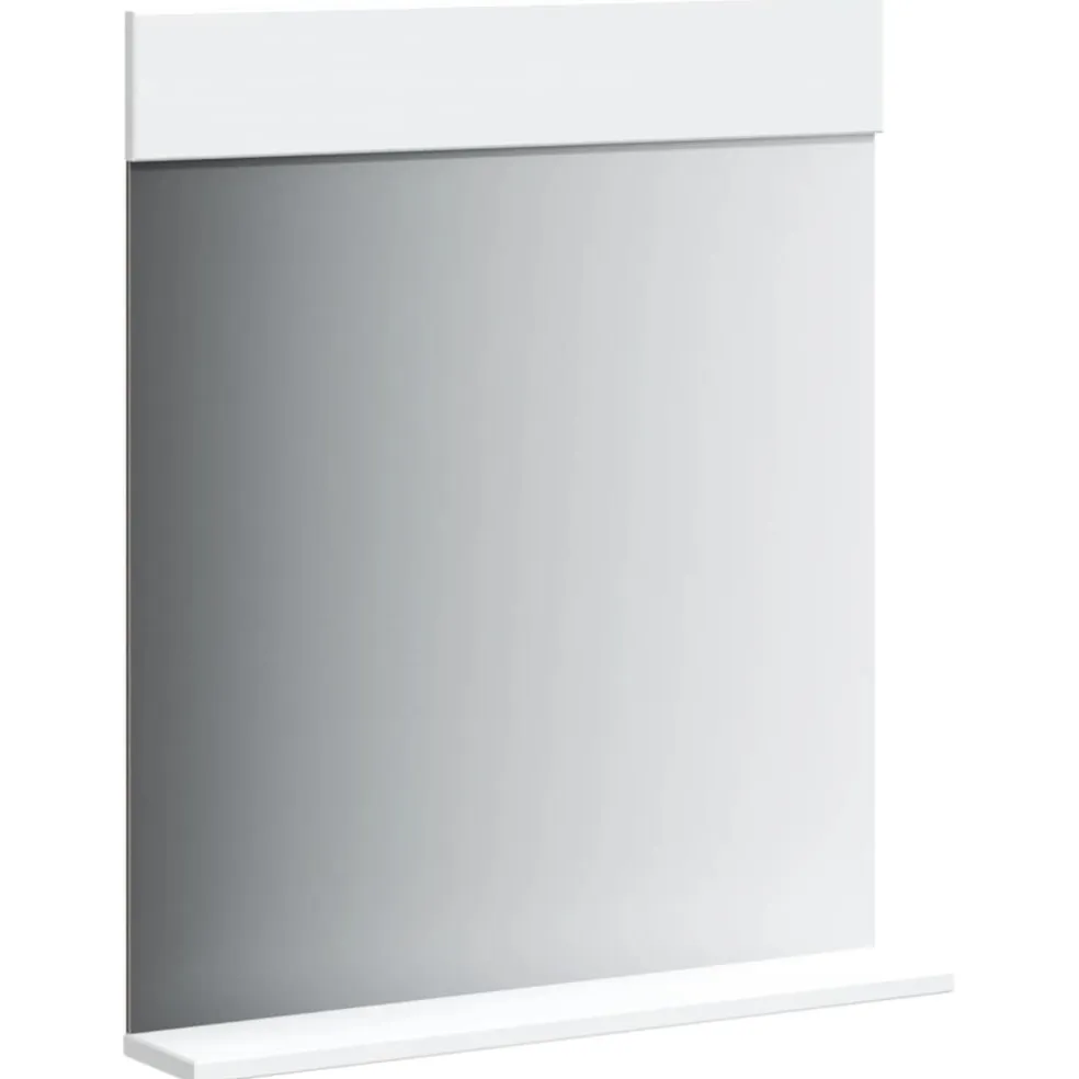 vidaXL Badkamerspiegel met schap BERG 60x12x70 cm massief hout wit