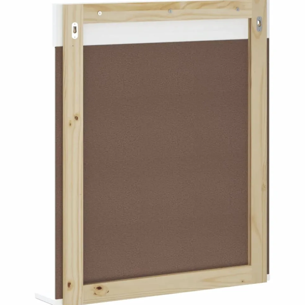 vidaXL Badkamerspiegel met schap BERG 60x12x70 cm massief hout wit