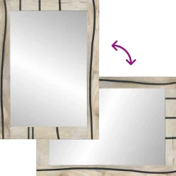 vidaXL Badkamer Spiegel Wit 50 x 2,5 x 70 cm Rechthoekig